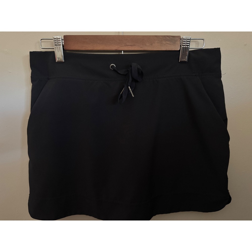 Gaiam Active Skort Women Medium Black Excellent Drawstring Pockets Tennis Golf